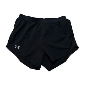 Under Armour HeatGear Women's Black Athletic Shorts Loose Fit Gym Running Sz SM